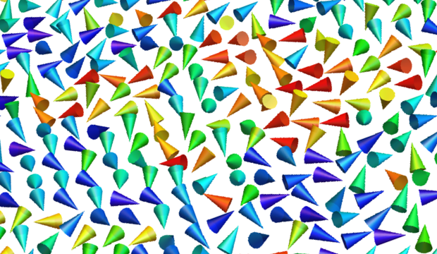 Illustration zeigt Spin-Texturen - vergrößerte Ansicht