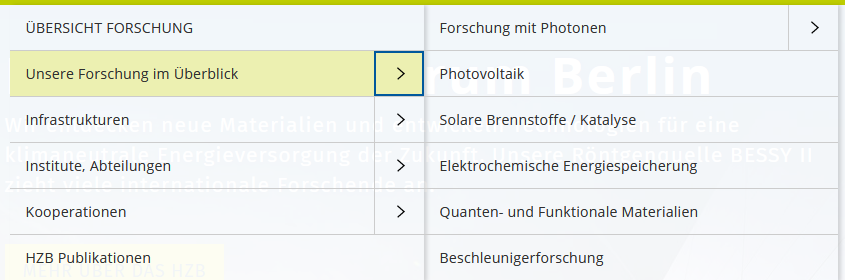 Navigation ausgeklappt