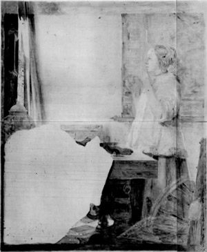 Autoradiographie Johannes Vermeer, 'Junge Dame mit dem Perlenhalsband' - vergrößerte Ansicht